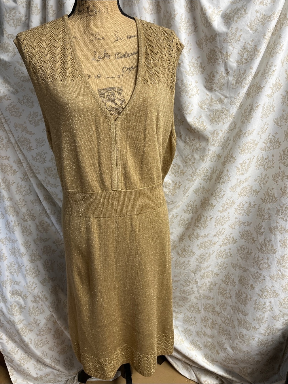 Apt. 9 Gold Knit Midi Dress